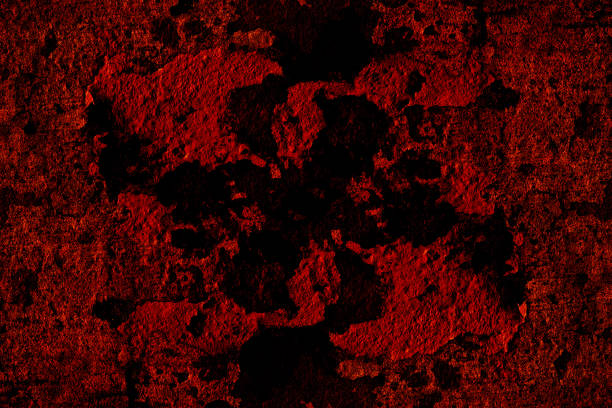 istock Dark red abstract grunge texture background of old abandoned stone wall 1383515600