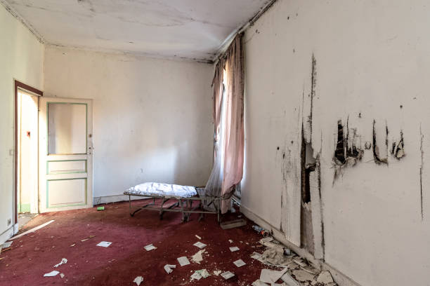 istock Messy room of an abandoned castle 1383516858