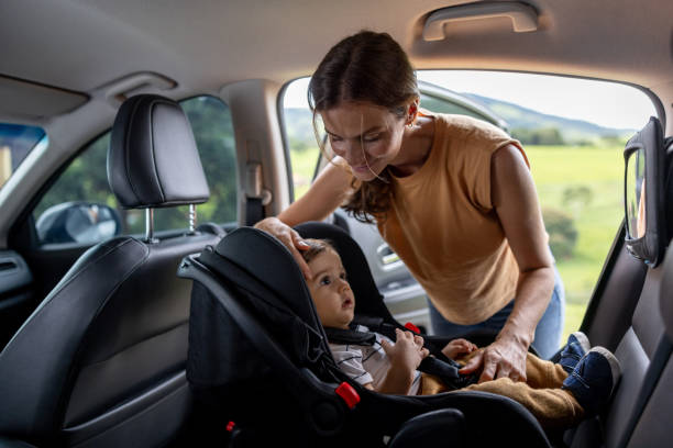 istock Mother and son getting ready for a safe road trip 1383517015