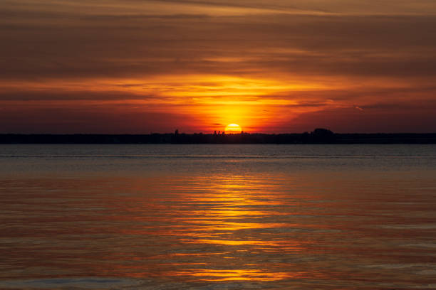 istock Sunset over Zegrze Lake. 1383519522