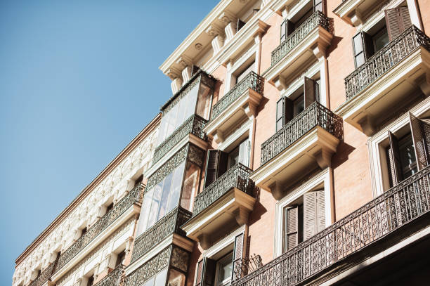 istock Residential building facades in Madrid 1383523127