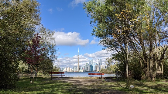 Beautiful Toronto Landscape, view from Toronto Island