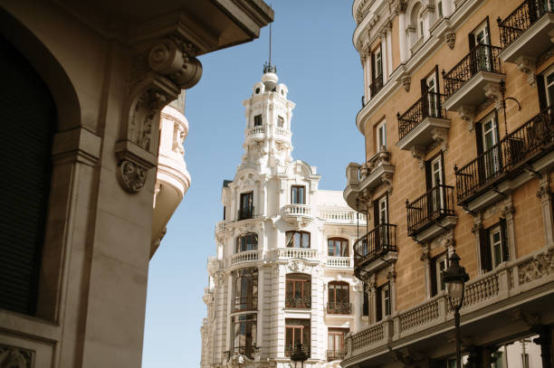 istock Ornate buildings in Madrid 1383523364