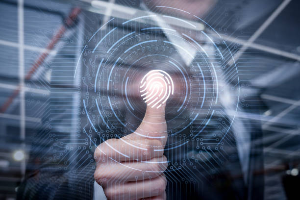 istock The concept of unlocking the system using a fingerprint . 1383525924