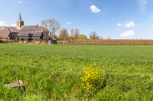 Saint George's Church in the Gelderland village of Erichem in the Betuwe in the Netherlands.