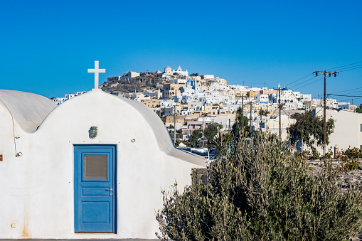 Chapel near Pyrgos Kallistis on Santorini, Greece