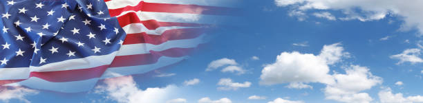 istock American flag in sky 1383538648