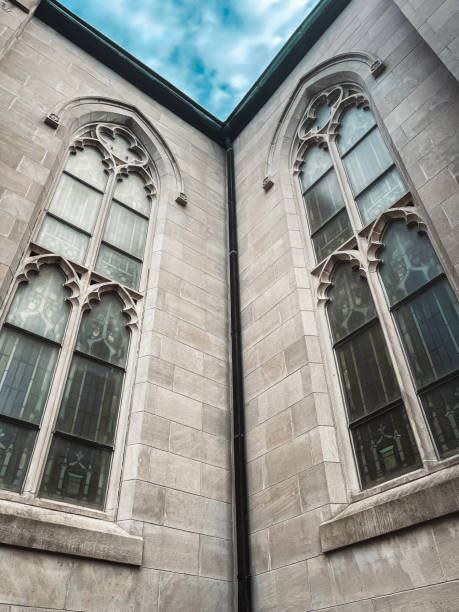 istock Vintage Church Building Facade Details 1383540774