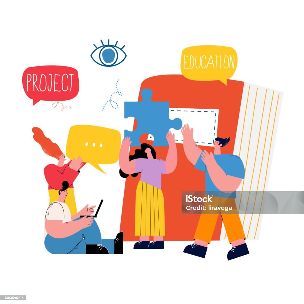 Education Learning Teaching Flat Vector Illustration Classes Lessons ...