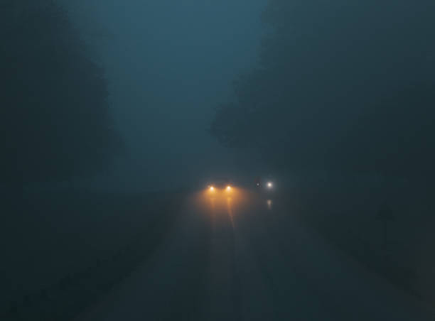istock Fogs in winter season in highway 1383556498
