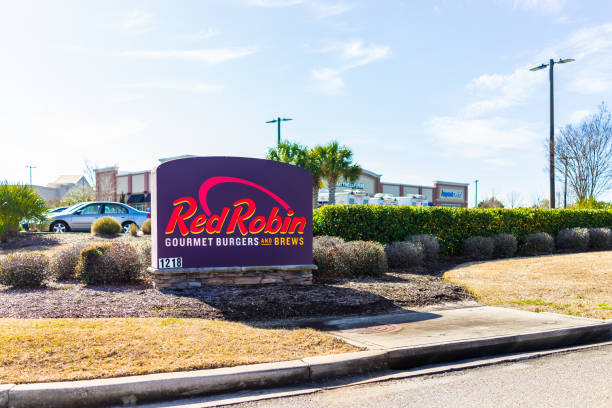 arquitectura de construcción de letreros para el restaurante de la cadena red robin en carolina del sur - 16324 fotografías e imágenes de stock