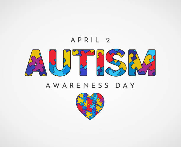 illustrations, cliparts, dessins animés et icônes de affiche de la journée mondiale de sensibilisation à l’autisme, contexte, 2 avril. vecteur - symbole dengagement social