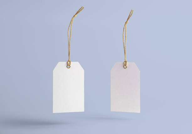 istock blank price tag isolated on a grey light blue background 1383582315