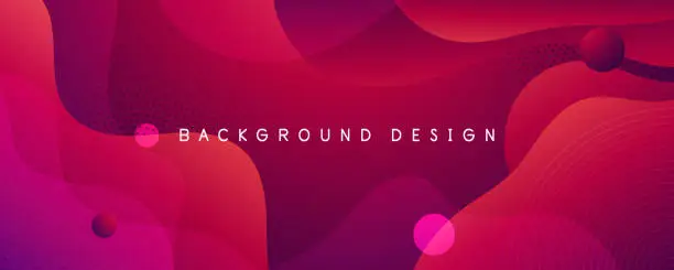 Vector illustration of Abstract redgradient fluid wave background with geometric shape. Modern futuristic background. Can be use for landing page, book covers, brochures, flyers, magazines, any brandings, banners, headers, presentations, and wallpaper backgrounds