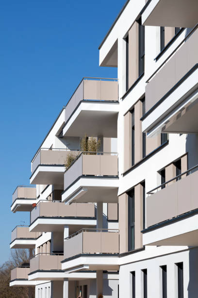 Modern New Architecture, Apartment Building with Balconies