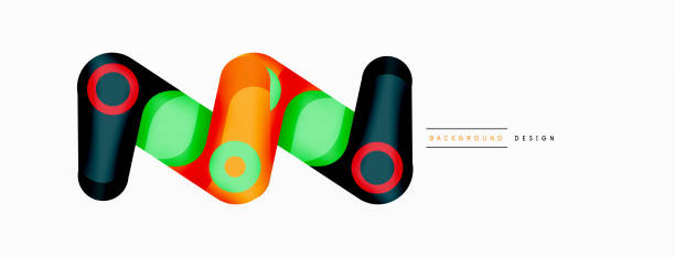istock Modern stylish geometric background. Abstract round shapes composition for wallpaper, banner, background or landing 1383693748