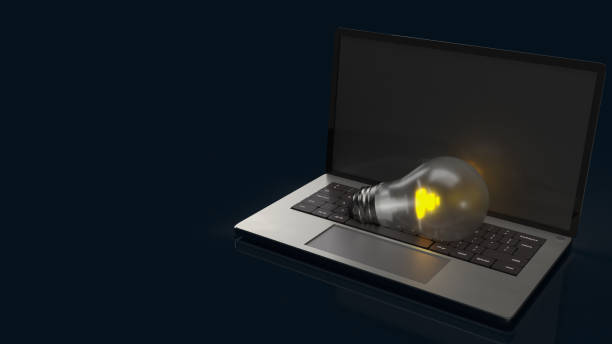 istock The notebook and light bulb for business or creative concept 3d rendering 1383726029