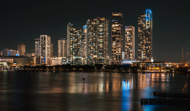 istock Cityscape of Miami at night / Sunset 1383727788
