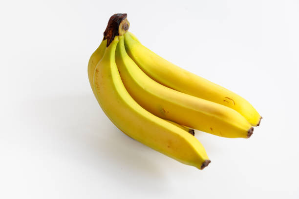 Musa acuminata 'Lady Finger', a type of milk banana. Bananas ripen naturally without chemicals on the table.