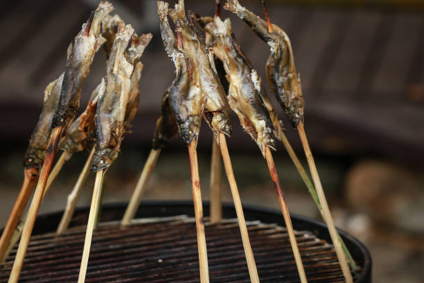 istock Grilled sweetfish with salt 1383732937