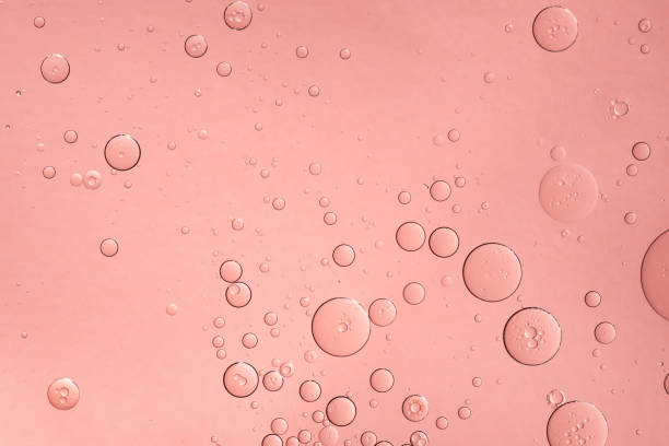 istock Abstract pink oil bubbles background. 1383753411
