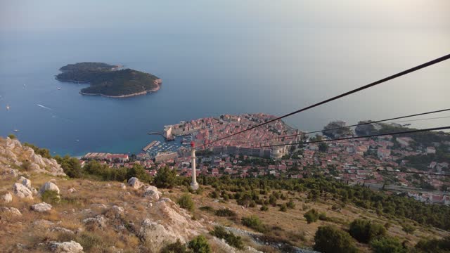 aerial view on Dubrovnik sunset