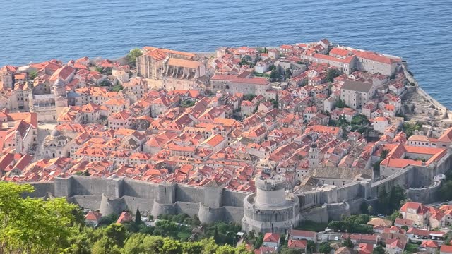 Dubrovnik walls top view