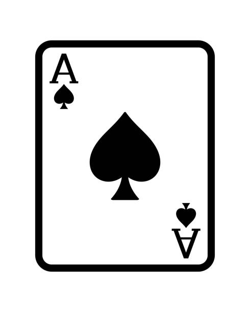 karten- oder symbolbild - ace of spades illustrations stock-grafiken, -clipart, -cartoons und -symbole