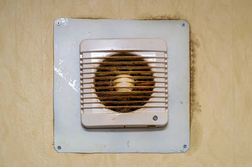 Dirty and dusty ventilation grate. High quality photo