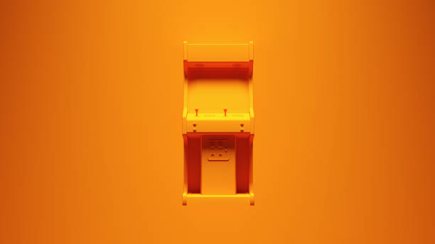 istock Orange Arcade Machines with Bright Orange Background 1383803540