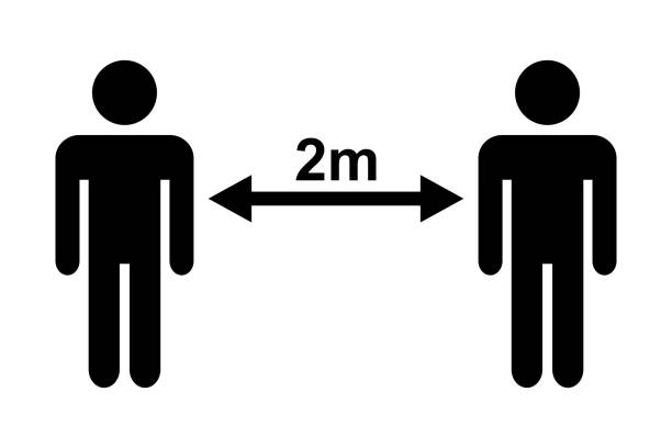 istock maintaining a social distance of 2 meter 1383808725