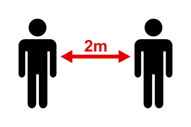 istock maintaining a social distance of 2 meter 1383808726