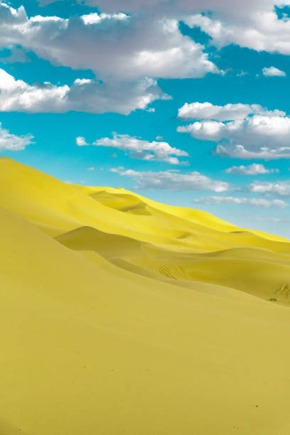 istock Blue sky and yellow sand. Ukraine flag 1383818498