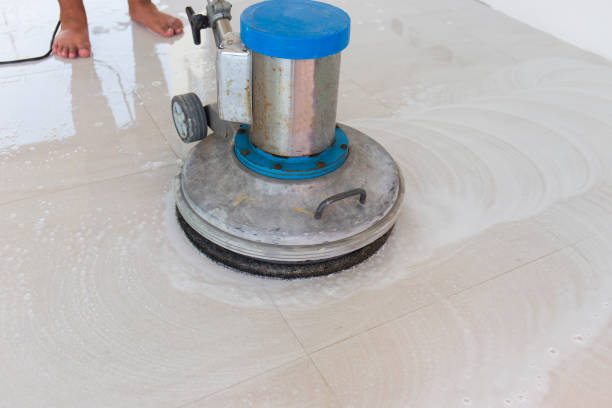 istock Machine for scrubbing floors to clean. 1383823777