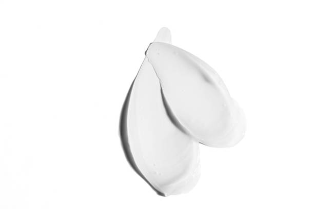istock Liquid cream cosmetic smudge texture on a white background 1383823803