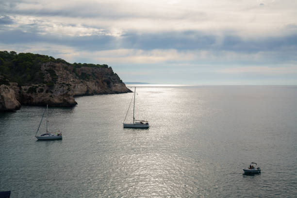 Cala Macarelleta, Menorca. September 2021. Paradise beach on the island of Menorca. Perfect place to relax and enjoy nature in summer.