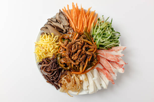 istock seafood and vegetables with mustard sauce 1383830104