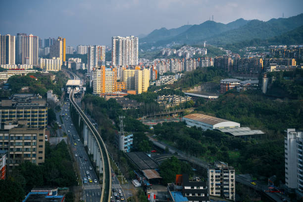 istock Sunny Chongqing city skyline 1383833353