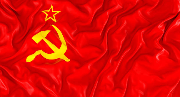 istock flag of the soviet socialist republic. 1383836331