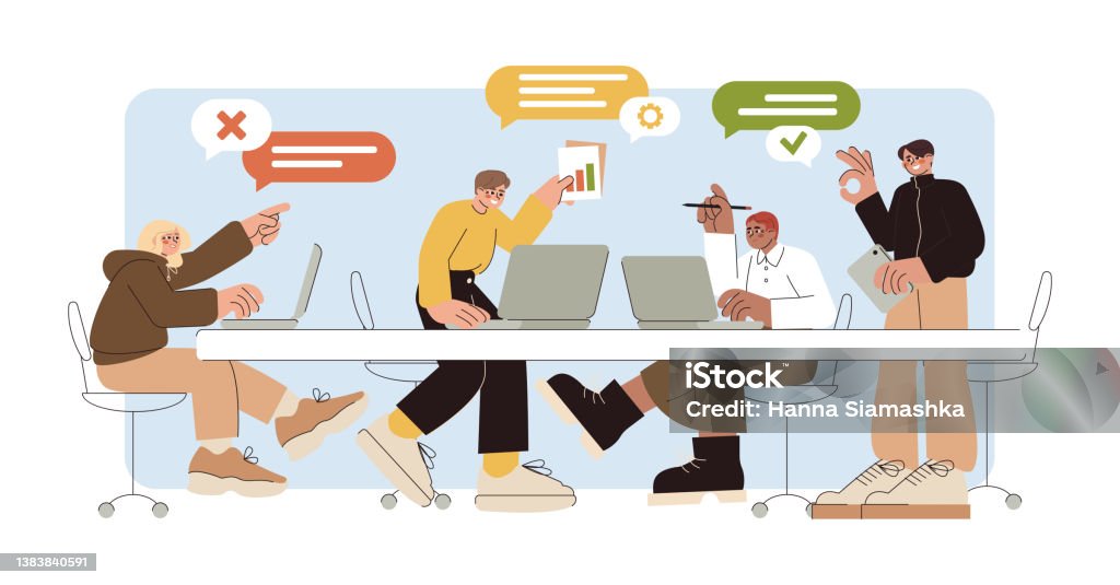 Hackathon Technology With Computer Programmers Graphic Designer And ...