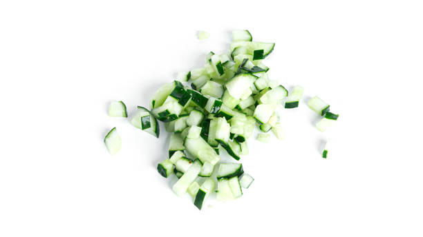 istock Cucumber isolated on white background. Cucumbers isolated. Cutted cucumber. Cucumber pieces 1383841630