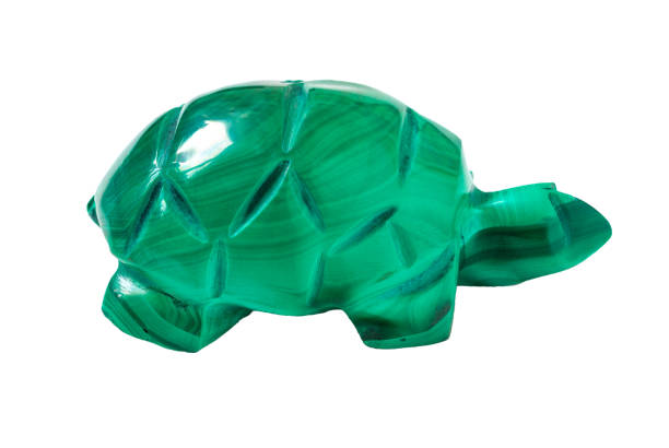 beautiful turtle figurine made of malachite