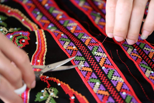 istock Palestinian Embroidered dresses - Tradition Dress 1383847820