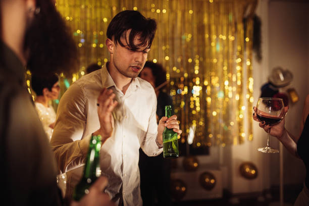 istock Man having fun at the party 1383855240