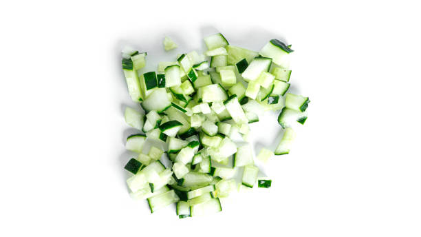 istock Cucumber isolated on white background. Cucumbers isolated. Cutted cucumber. Cucumber pieces 1383856860