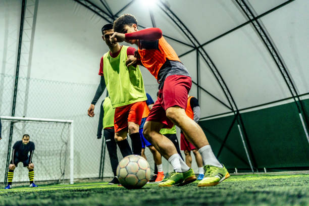 istock Soccer players in action 1383857035