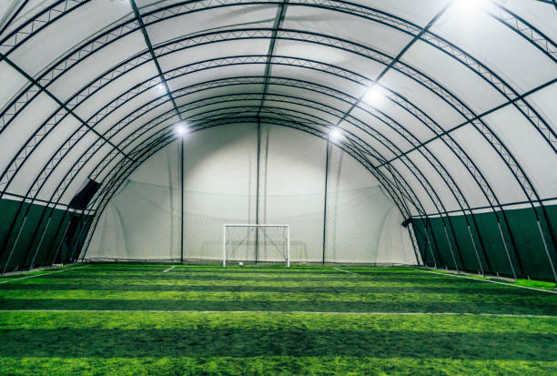 istock Indoor soccer field 1383858444
