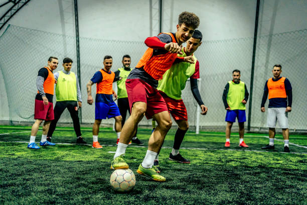 istock Soccer players in action 1383858467