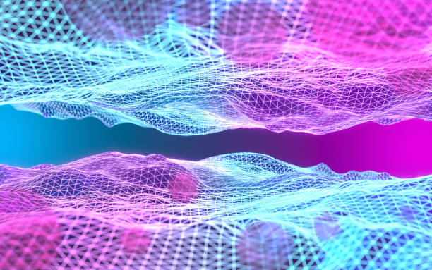 istock Colorful 3D Abstract Vaporwave Arcade Background of Neon Lighting 1383858785