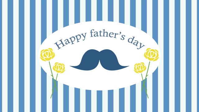 This is an animated Father's Day image animation (beard and roses).